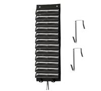 Game Mat Holder Organizer Bag with Transparent Slots | Hanging Game Accessories Storage for 12+1 Mat | Portable Double Hook Wall Door Rack for Home