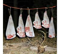 Game Meat Bags - Six Reflective Deer Moose Bags, Breathable Hunting Equipment Protection, Field Association Storage System | Quarter Transport Aging Elk Animal Harvest Holding The Ropes