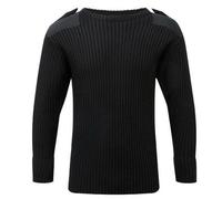 Game Mens Fort Crew Neck Combat Jumper 120 Heavyweight 7 Gauge Knit, Epaulette