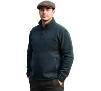Game Mens Stanton Fleece Pullover | Winter Warm Half Zip Jumper Grey