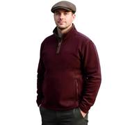Game Mens Stanton Fleece Pullover Winter Warm Half Zip Jumper (S, Maroon)