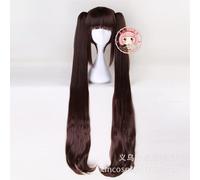 Game NEKOPARA Chocola Vanilla Coffee Shop Maid Dress Cat Tail Ear Neko Girl Women Cosplay Costume Socks HeadBand Wig Shoes Set One Size Chocola wig