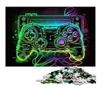 Game Neon Jigsaw Puzzles 1000 Pieces for Adults Jigsaw Puzzles Perfect for Family Gatherings, Birthdays, Holidays 50x75CM/19.68x29.52inch