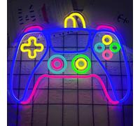 Game Neon Sign, Gamepad Shape LED Gaming Neon Light Signs with Acrylic Board, USB Powered with Dimmable On/Off Switch, Gaming Lights for Bedroom, Game Zone, Man Caves, Club, Wall Decor (Game B1)