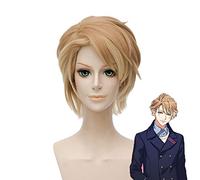 Game New Hand Tour A3! Chigasaki Itaru Cosplay Wig Short Brown Blonde Ombre Heat Resistant Synthetic Hair Wigs