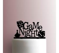 Game Night Acrylic Cake Topper 3mm Thick Premium Laser Cut Cake Decoration for Birthday, Wedding, Baby Shower & Party Cakes Durable Reusable
