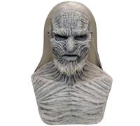 Game Of Thrones 8 The White Walkers Cosplay Head Mask With Wigs Halloween Carnival Night King Latex Headwear Fancy Dress Up Prop