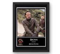 Game of Thrones - Bronn/Jerome Flynn Signed Autograph Print Poster Black Framed Mounted Wall Art (10x12) Actor Artwork for Home & Office Decor Gift