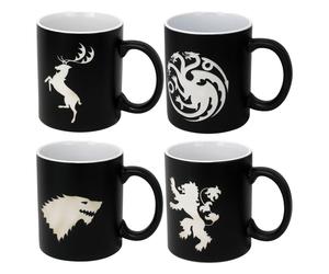 Game of Thrones Coffee Mugs Set of 4 Laser Engraved Tea Coffee Ceramic Cups