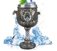 Game of Thrones Goblet, Stark & Tully & Targaryen & Lannister & Baratheon Stainless Steel Resin 3D Coffee & Beer Mug Drinkware Mug (Vikings)