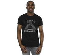 Game of Thrones: House of The Dragon Men's Throne Text T-Shirt Black XXXX-Large
