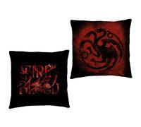 Game of Thrones House of the Dragon Officially Licensed Square Cushion Pillow, Super Soft Reversible 2 Sided, Perfect For Any Bedroom, Limited Edition and Printed in the UK