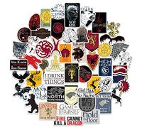 Game of Thrones House of The Dragon Sticker Pack Die Cut Vinyl Large Deluxe GOT Stickers Variety Pack - Laptop, Water Bottle, Scrapbooking, Tablet, Skateboard, Indoor/Outdoor - Set of 50