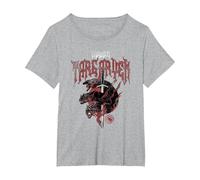 Game of Thrones House Targaryen Dragon T-Shirt, Women's Plus, Heather Grey, 2X
