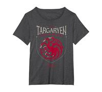 Game of Thrones House Targaryen Sigil T-Shirt, Women's Plus, Dark Heather Grey, 1X
