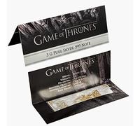 Game of Thrones Iron Throne 3g Pure Silver Note in Presentation Box Samoa 2022