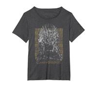 Game of Thrones Iron Throne T-Shirt, Women's Plus, Dark Heather Grey, 3X