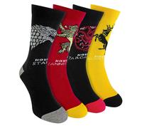 Game of Thrones Mens 4 Pack Novelty Game Of Thrones Houses Socks - 6-11 UK - Assorted