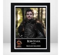 Game of Thrones - Robb Stark/Richard Madden Signed Autograph Photo Print Poster Mounted Wall Art (10x12) Actor Artwork for Home & Office Decor Gift