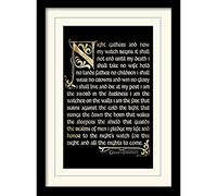 Game of Thrones (Season 3-Nightwatch Oath 30x40 cm Mounted & Framed,Black