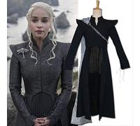 Game of Thrones Season 7 Daenerys Targaryen Cosplay Costume Dragon of Mother Wigs M Black