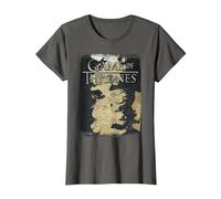Game of Thrones Series map T-Shirt, Women, Asphalt Grey, XX-Large