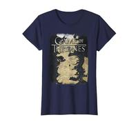 Game of Thrones Series map T-Shirt, Women, Navy Blue, X-Large