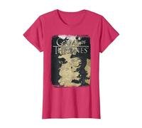 Game of Thrones Series map T-Shirt, Women, Red Heather, Large