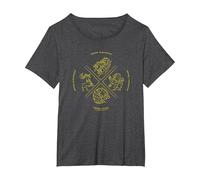 Game of Thrones Stylish House Icons T-Shirt, Women's Plus, Dark Heather Grey, 1X