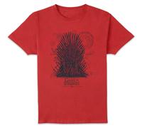 Game Of Thrones The Iron Throne Men's T-Shirt - Red | Size: XL Game Of Thrones Red XL