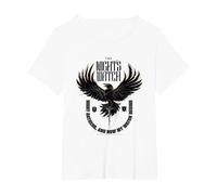 Game of Thrones The Night's Watch Crow T-Shirt, Women's Plus, White, 4X