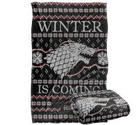 Game Of Thrones Winter Is Coming Ugly Christmas Sweater Silky Touch Super Soft Throw Blanket 91 x 147 Cm