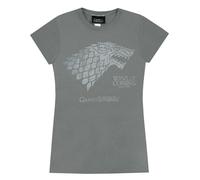 Game of Thrones Womens Grey Stark Direwolf Short Sleeved T-Shirt - XX-Large