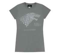 Game Of Thrones Women's Short Sleeved T-Shirt | Charcoal | Official Merch in Grey | Size: Small Game Of Thrones Grey S