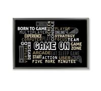 'Game On Gamer Typography'| Floating Frame Canvas Art
