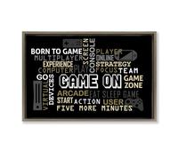 'Game On Gamer Typography'| Floating Frame Canvas Art