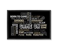'Game On Gamer Typography'| Floating Frame Canvas Art