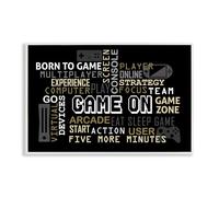 'Game On Gamer Typography'| Framed Giclee Art