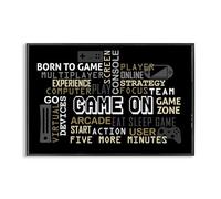 'Game On Gamer Typography'| Framed Giclee Art