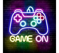 Game On Neon Sign Game LED Neon Light Sign USB Power LED Sign Game Wall Light Gaming Room Decor Gamer Gifts for Boys