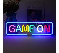 Game On Neon Sign, Gaming Neon Signs for Wall Decor, Game Neon Lights Signs, Game LED Light up Sign with USB Powered for Game Room,Competition Game,Game Zone (Multicolour)