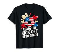 Game On Ready KICK Off Fifth Grade Soccer First Day Red T-Shirt