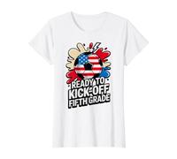 Game On Ready KICK Off Fifth Grade Soccer First Day Red Value Graphic T-Shirt