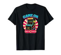 Game On Retro Arcade Cabinet Insert Coin Gamer Tee T-Shirt