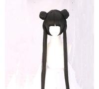 Game Onmyoji Cosplay Wigs Shiranui Cosplay Heat Resistant Synthetic Wig Hair Halloween Party Anime Cosplay Wig Black