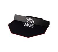 Game Over Anti Slip Gaming Floor Mat | Waterproof Octagon Gamer Chair Rug | Wear Resistant Carpet Protector | Low Pile Desk Anti-scratch Chair Mat | Durable And Lightweight (Octagon Red)