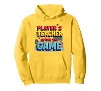 Game Over Back to School: Teacher Entered The Game Pullover Hoodie, Adult Unisex, Lemon, S