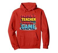 Game Over Back to School: Teacher Entered The Game Pullover Hoodie, Adult Unisex, Red, XL