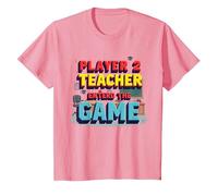 Game Over Back to School: Teacher Entered The Game T-Shirt, Kids, Pink, 3 Years