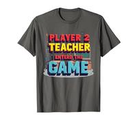 Game Over Back to School: Teacher Entered The Game T-Shirt, Men, Asphalt, L